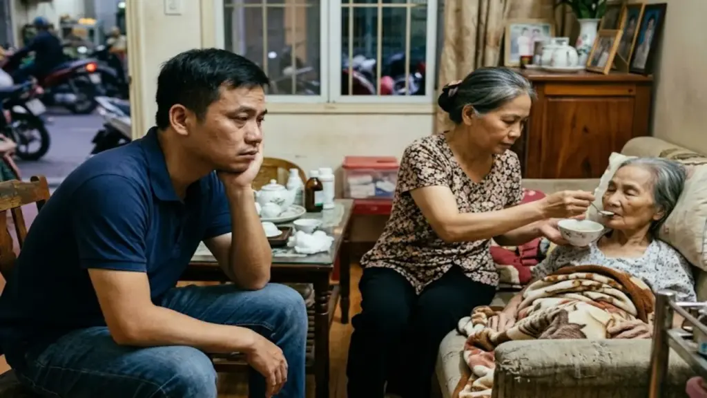 60 tuổi phải nghỉ việc lương cao để chăm mẹ già 87 tuổi