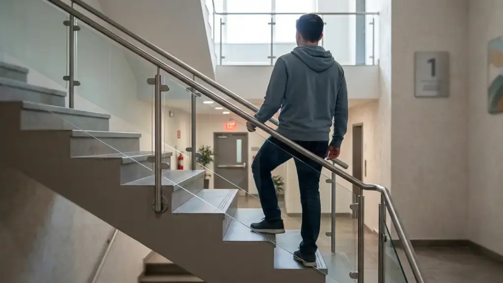 Có phải leo thang bộ sẽ nhanh hỏng khớp gối?