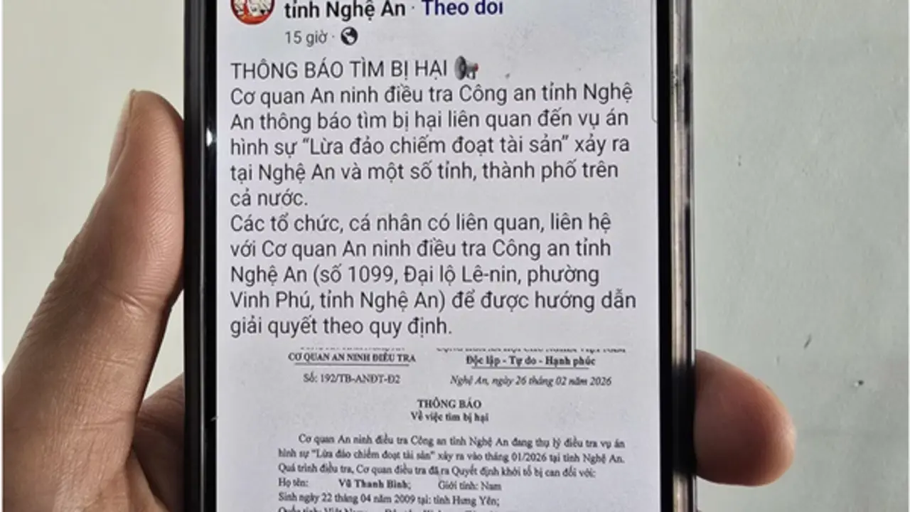 Công an Nghệ An tìm bị hại liên quan vụ thiếu niên 17 tuổi giăng bẫy lừa vé máy bay giá rẻ