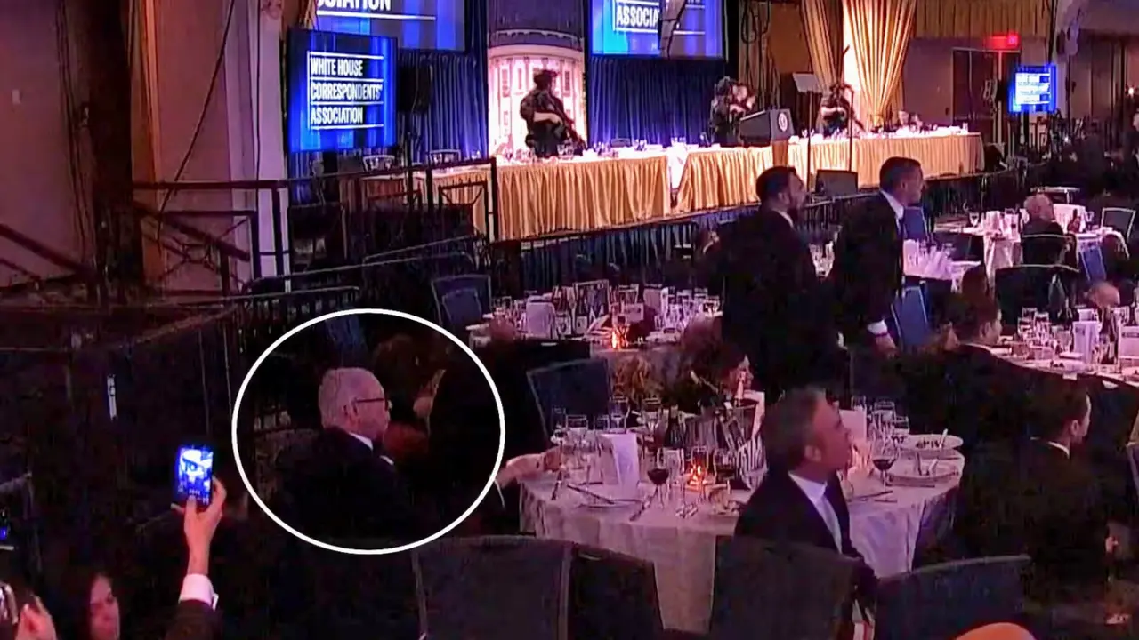 Người đàn ông thản nhiên ăn salad giữa tiếng súng nổ hỗn loạn tại tiệc Nhà Trắng