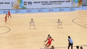 Nhan Gia Hưng dứt điểm lạnh lùng, mở tỉ số cho tuyển futsal Việt Nam