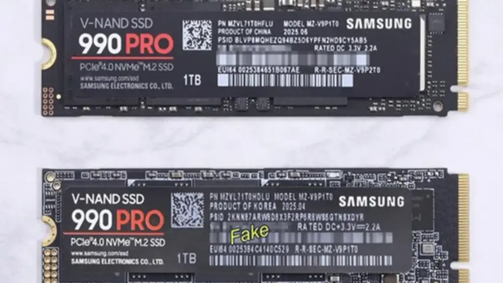Ổ SSD cao cấp của Samsung bị làm giả tinh vi