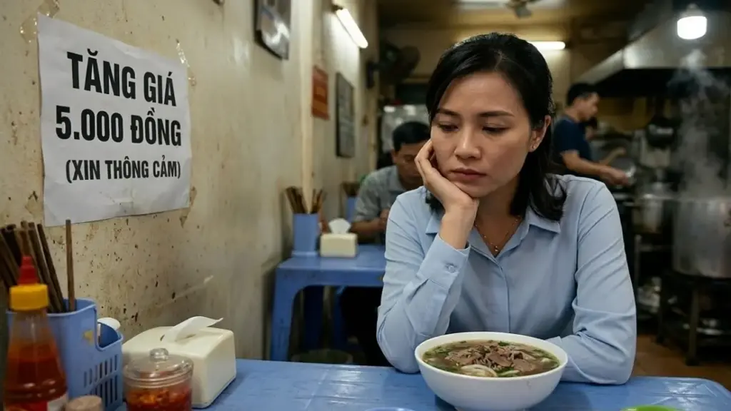 Quán phở tăng 10 K theo giá xăng, giờ nhất quyết không giảm