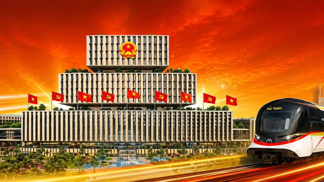 Toàn cảnh Trung tâm hành chính TP.HCM và các dự án trọng điểm khởi công sáng 29-4