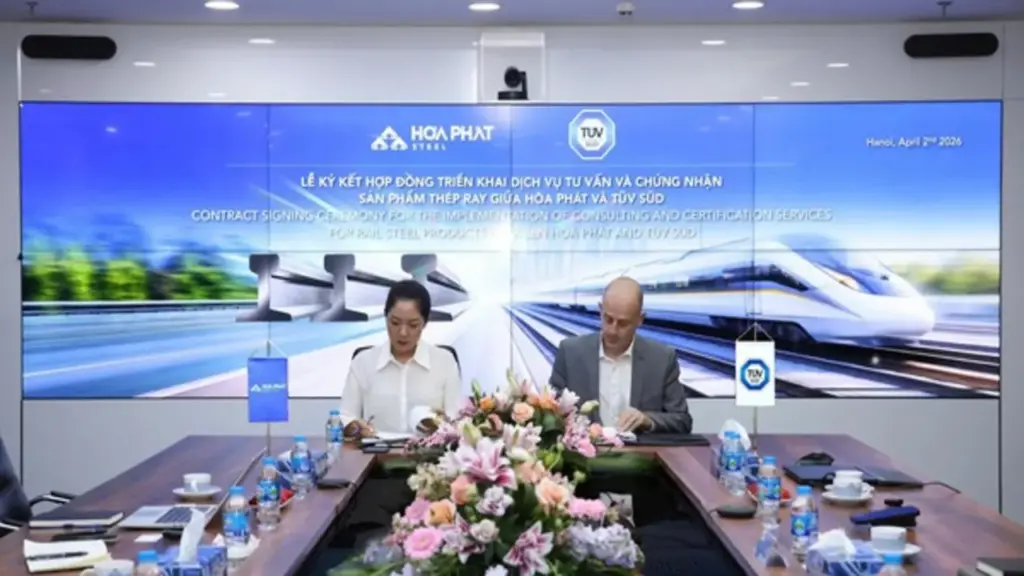 T&Uuml;V S&Uuml;D Rail GmbH (Đức) sẽ kiểm định chất lượng ray đường sắt của Hòa Phát