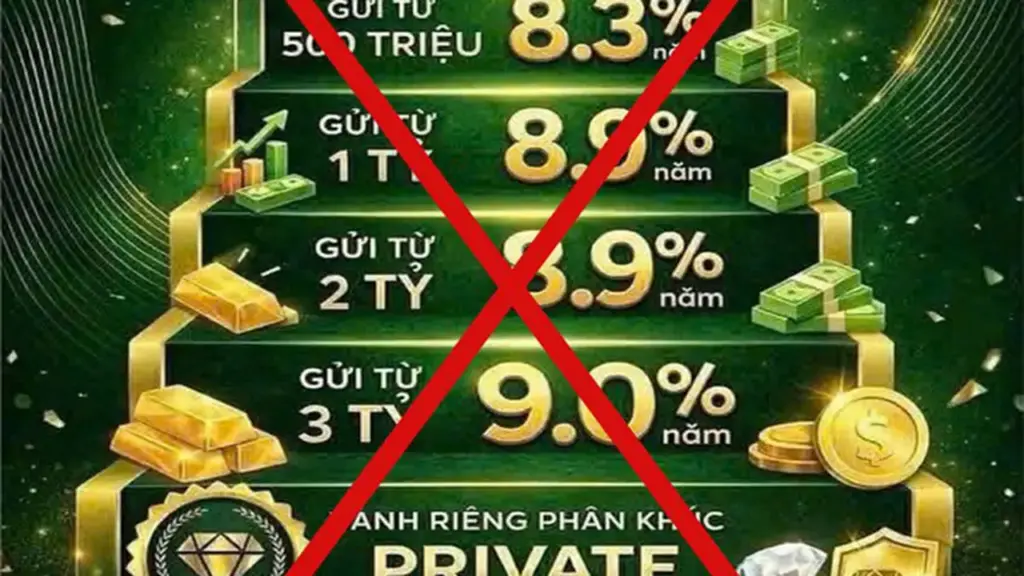 Xuất hiện chiêu lừa lãi suất cao mạo danh Vietcombank