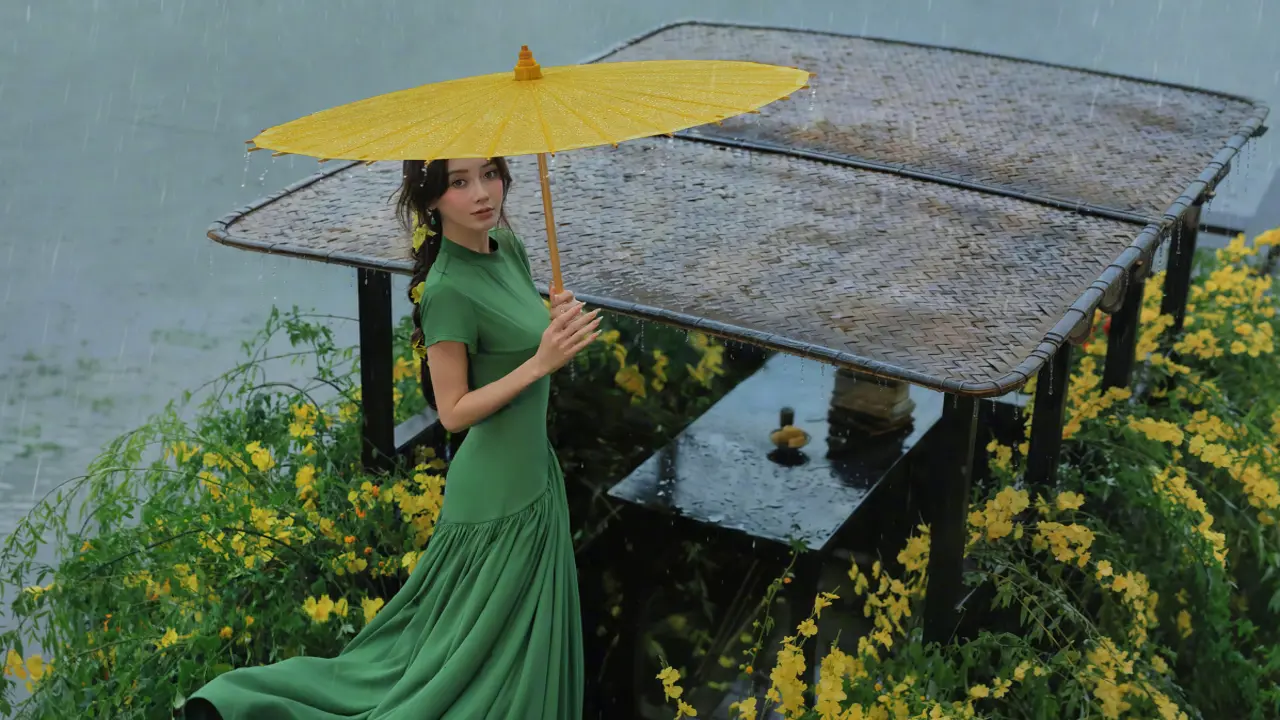 Angelababy được ví như cô gái trong tranh