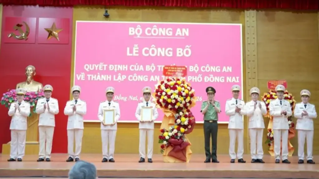 Bộ Công an công bố quyết định thành lập Công an thành phố Đồng Nai
