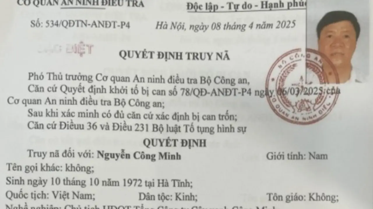 Bộ Công an tiếp tục yêu cầu Chủ tịch Công ty cây xanh Công Minh ra đầu thú