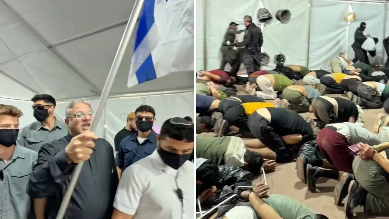 Bộ trưởng Israel đăng video nhóm người trên đoàn tàu tới Gaza bị trói, ép quỳ
