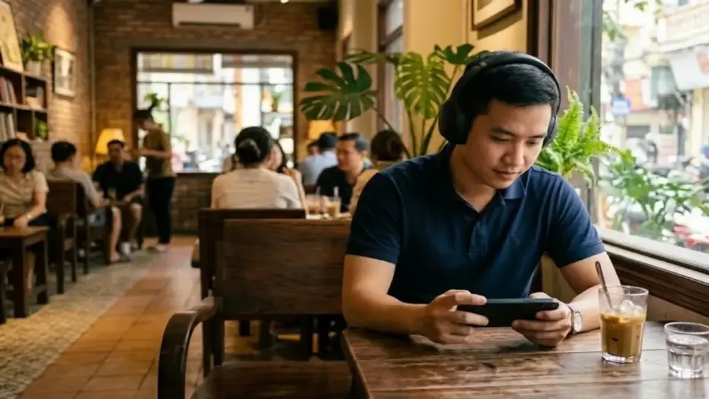 'Các quán cà phê nên yêu cầu khách dùng tai nghe'
