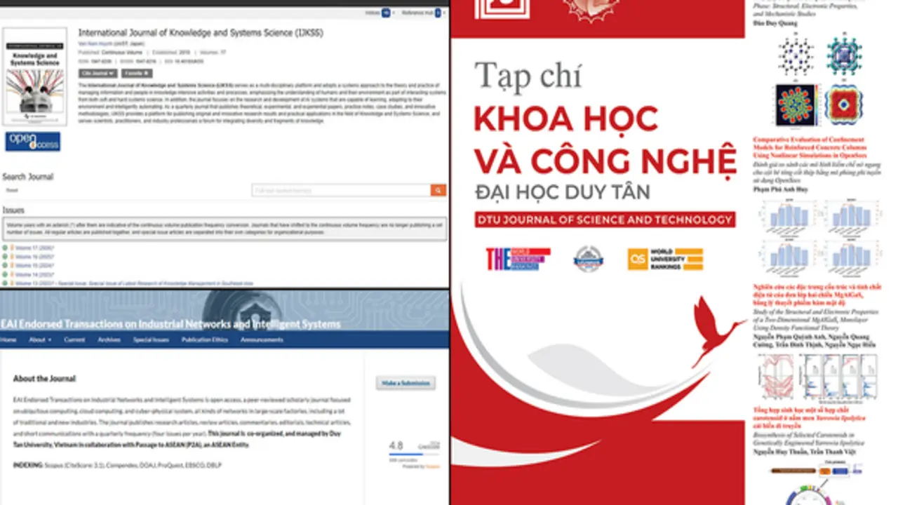 Các tạp chí của ĐH Duy Tân đạt chuẩn Khoa học Việt Nam 2026
