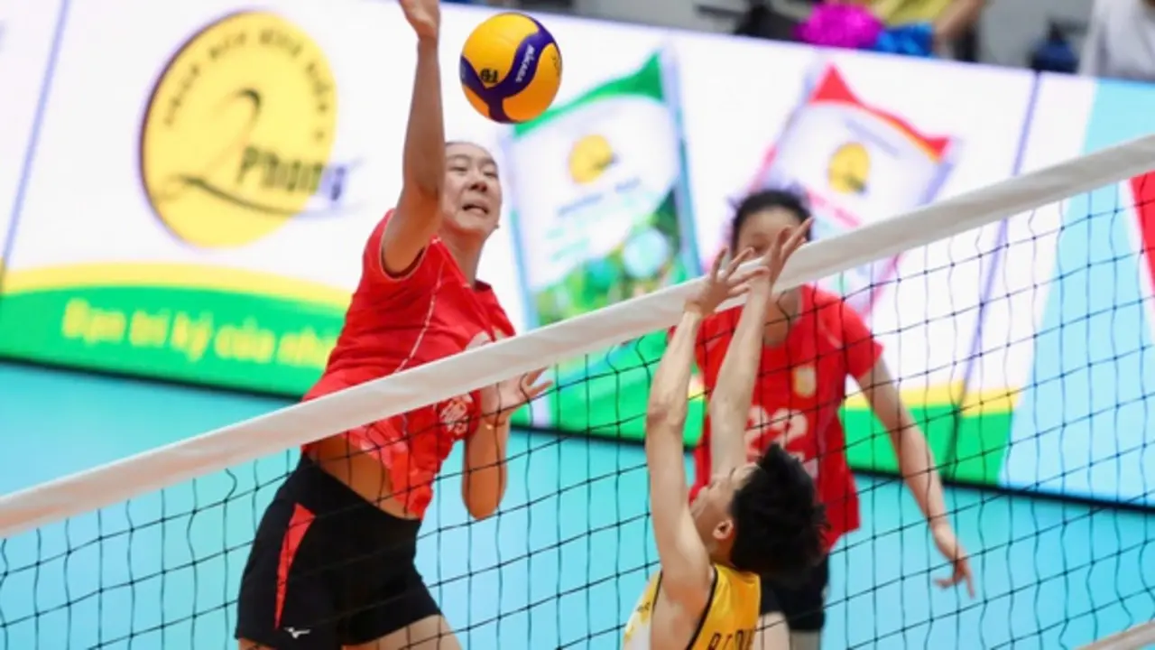 Các tay đập 'khủng long" đưa CLB Giang Tô vào chung kết Cúp bóng chuyền VTV9-Bình Điền