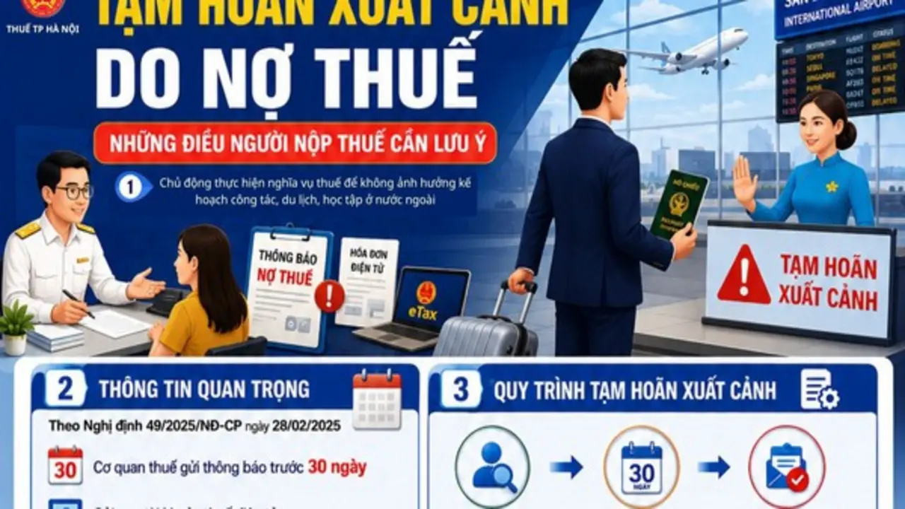 Các trường hợp bị tạm hoãn xuất cảnh do nợ thuế và cách tra cứu