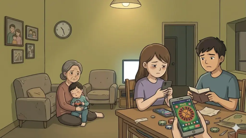 Chị gái báo nợ nhiều lần vì cờ bạc, bỏ mặc con bị Down cho mẹ già