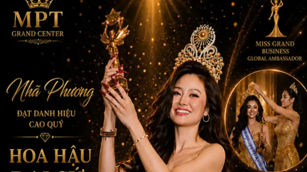 Doanh nhân Nhã Phương đăng quang Hoa hậu Đại sứ Doanh nhân Hòa bình Toàn cầu 2026 cuộc thi Miss Grand Business Global 2026