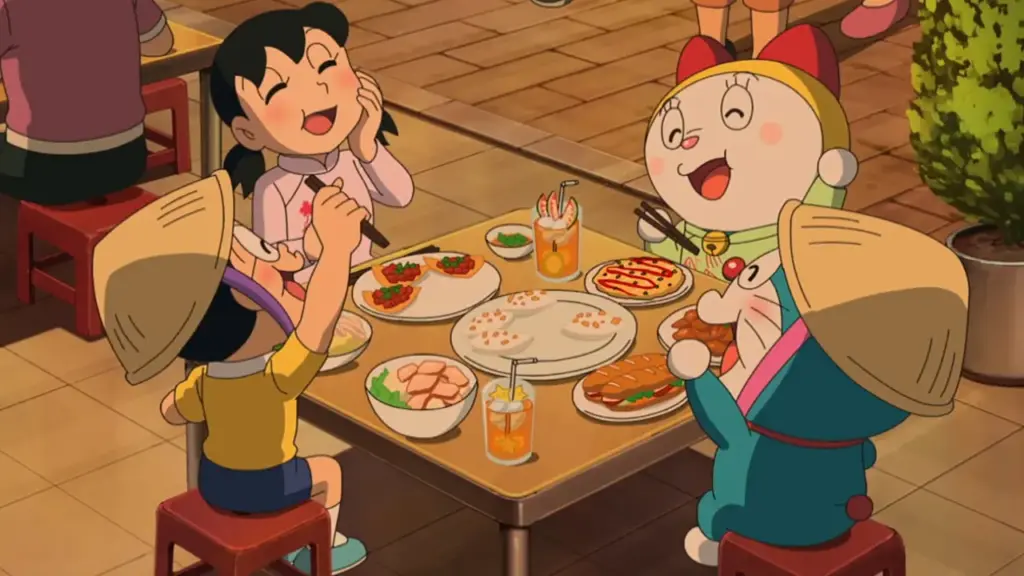 Doraemon, Nobita ăn cơm tấm, bánh mỳ trong tập phim bối cảnh Việt Nam