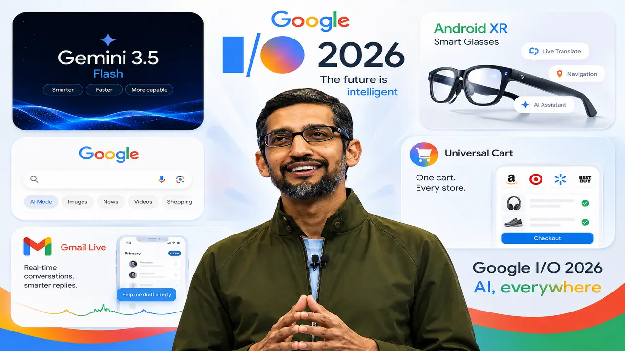 Google I/O 2026: AI phủ sóng mọi sản phẩm, kính XR và Gemini thành tâm điểm