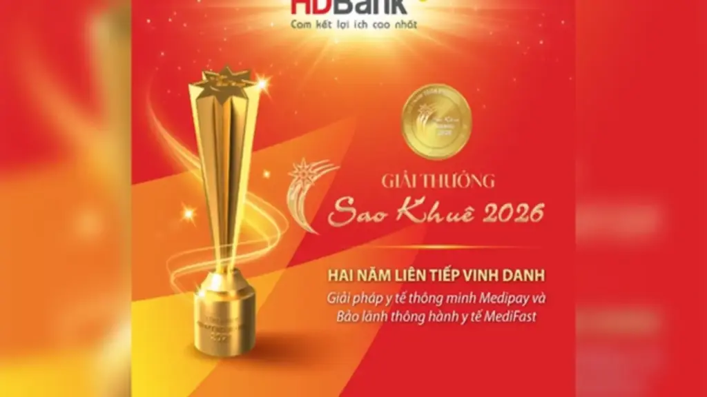 HDBank ghi dấu ấn tại Sao Khuê 2026 với bộ đôi giải pháp y tế số MediPay - MediFast