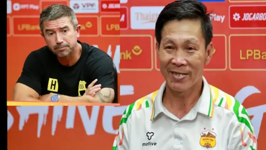 HLV Harry Kewell chê bai HAGL, HLV Quang Trãi phản bác tinh tế ‘Arsenal cũng đá như chúng tôi mà thôi’