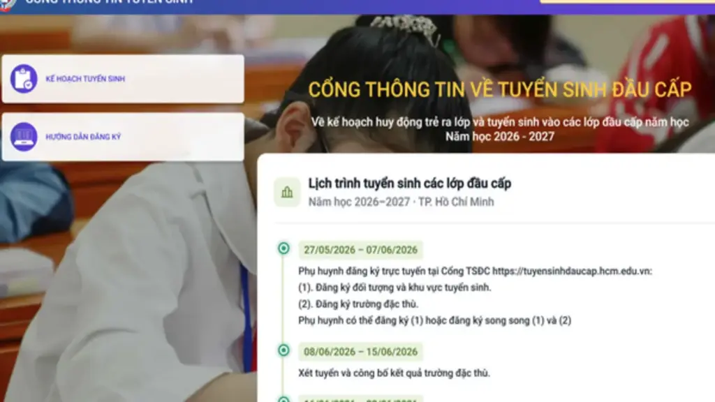 Hôm nay, phụ huynh TP.HCM bắt đầu đăng ký tuyển sinh lớp 1, 6