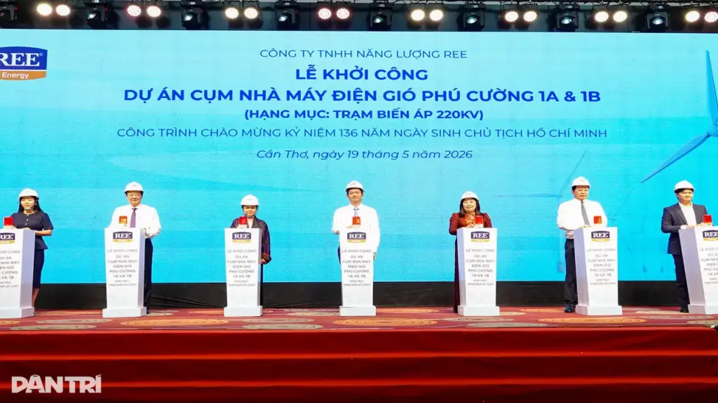 Khởi công 2 dự án điện gió vốn gần 24.000 tỷ đồng ở Cần Thơ