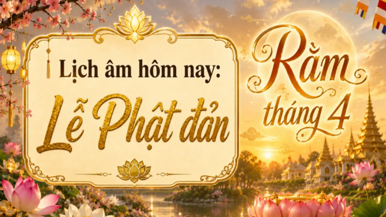 Lịch âm hôm nay lễ Phật đản: Rằm tháng 4 vì sao được xem là ngày đẹp?