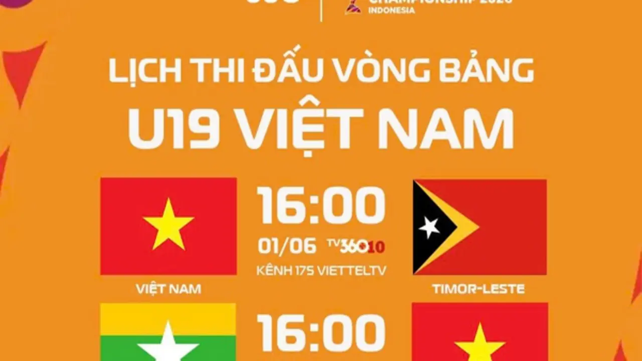 Lộ diện kênh phát trực tiếp U.19 Việt Nam tranh tài với Thái Lan, Indonesia và Úc