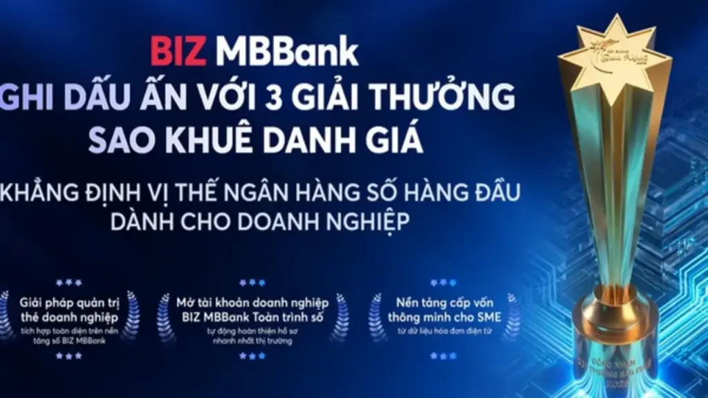 MB ghi dấu ấn với 5 giải thưởng Sao Khuê 2026