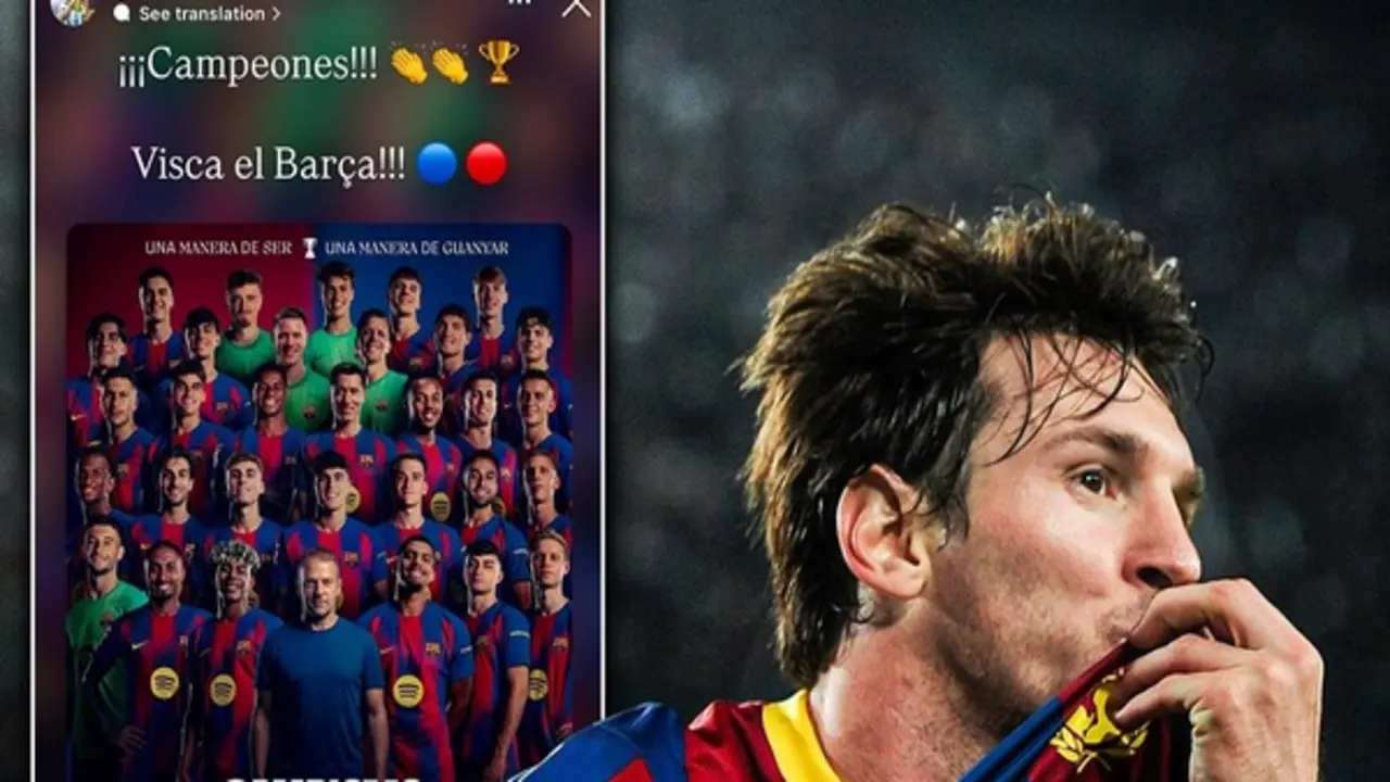 Messi chúc mừng Barcelona sớm vô địch La Liga, Yamal chính thức vượt mặt Ronaldo