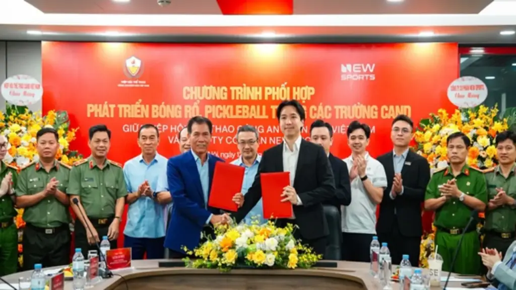 New Sports kết hợp Hiệp hội thể thao CAND đẩy mạnh phát triển bóng rổ và pickleball