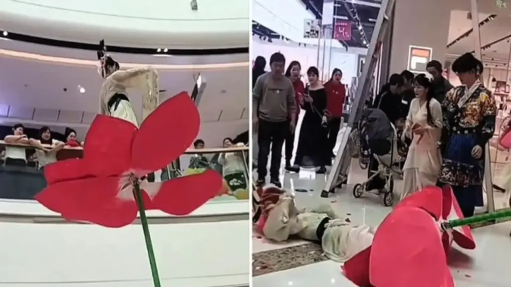 Nữ nghệ sĩ xiếc ngã từ độ cao 3m khi đang biểu diễn, khán giả hoảng sợ la hét