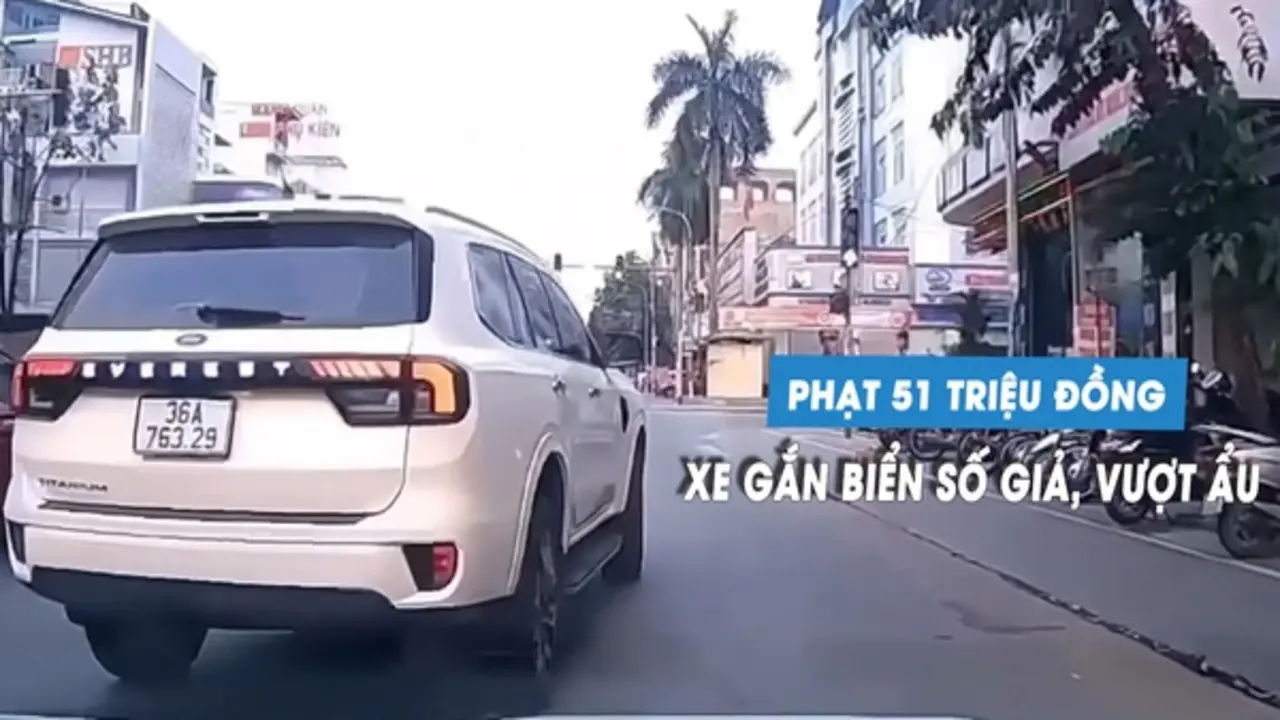 Ô tô dùng biển số giả còn chạy ẩu, phạt tài xế và chủ xe 51 triệu
