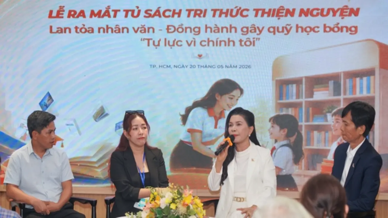 Ra mắt tủ sách 'Tri thức thiện nguyện' gây quỹ học bổng cho trẻ mồ côi