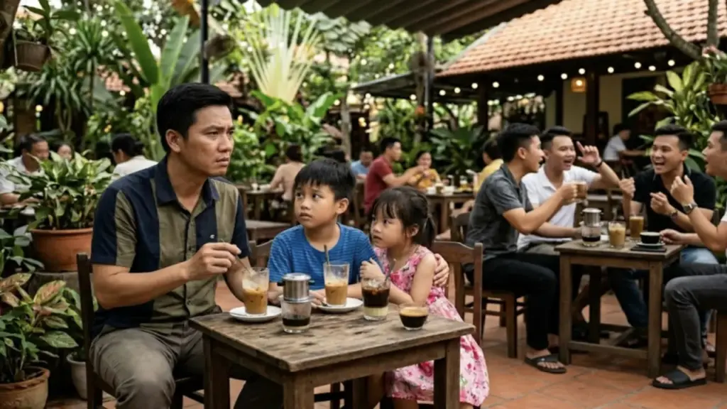 Tôi không chở con ra quán cà phê vì thanh niên chửi thề quá nhiều