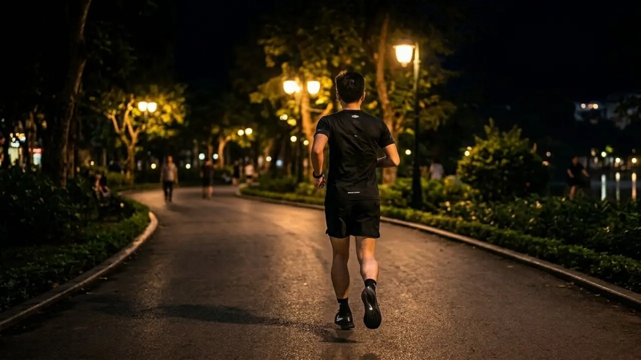 Tôi mệt rã rời sau một tháng chạy bộ hùng hục lúc 21h