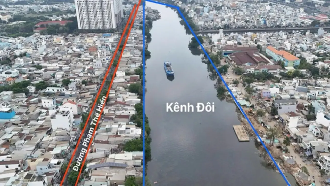 Tp.HCM chuẩn bị di dời gần 5.800 hộ dân ven kênh Đôi, mở rộng đường Phạm Thế Hiển lên 30m