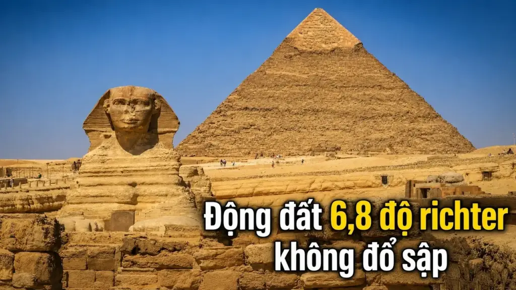 Vì sao Đại kim tự tháp đứng vững qua các trận động đất suốt hàng ngàn năm?