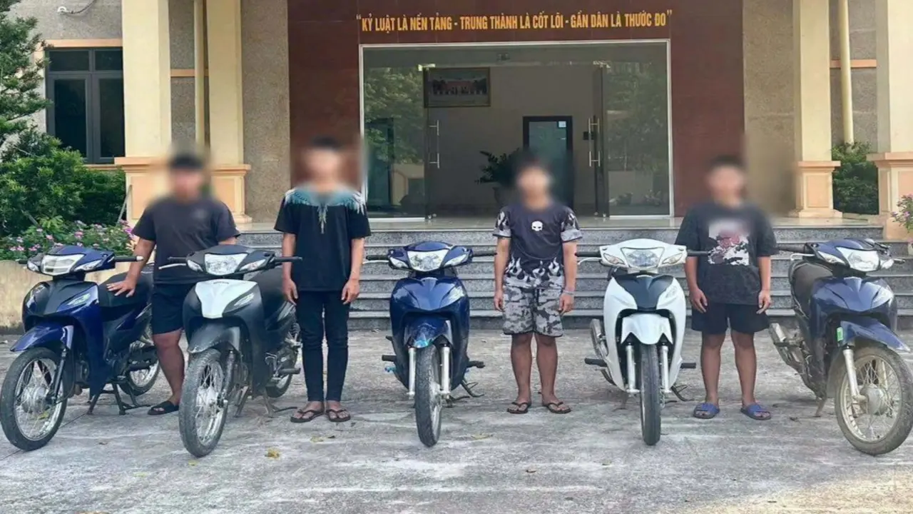 3 thiếu niên tham gia 5 vụ trộm xe máy