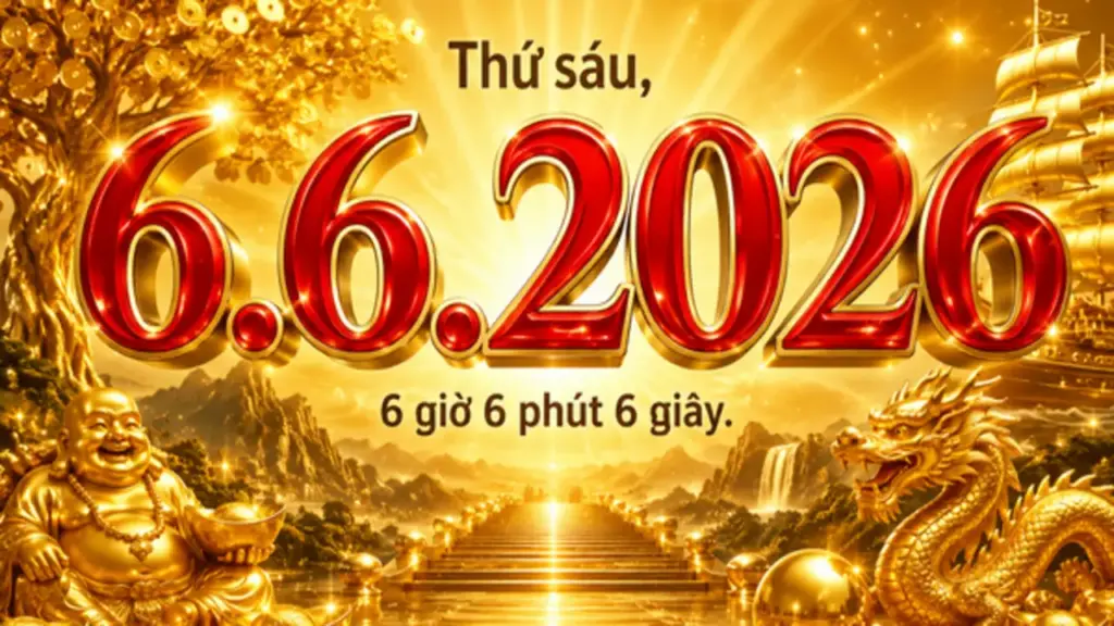 6 giờ 6 phút 6 giây thứ sáu ngày 26.6.2026: Bạn có chờ khoảnh khắc này?