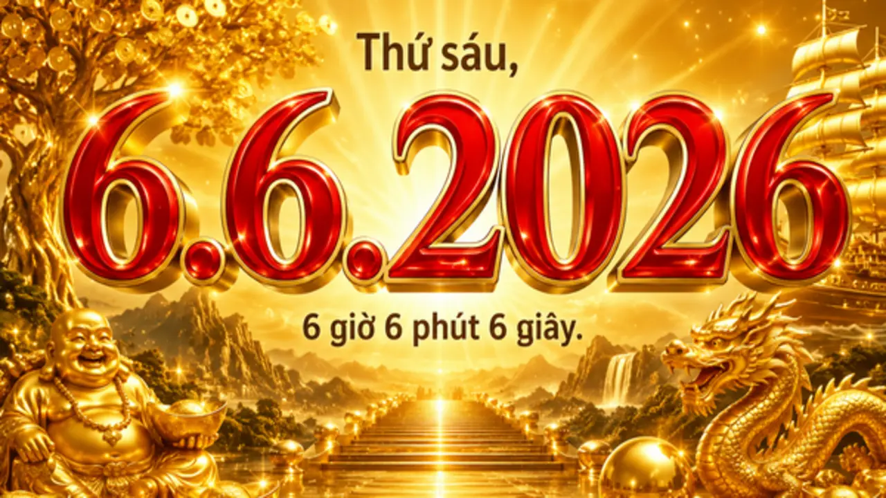 6 giờ 6 phút 6 giây thứ sáu ngày 26.6.2026: Bạn có chờ khoảnh khắc này?