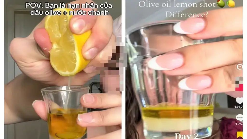 Buồn nôn nhưng vẫn uống dầu ô liu và cốt chanh mỗi sáng: Bác sĩ nói gì về trào lưu triệu view?