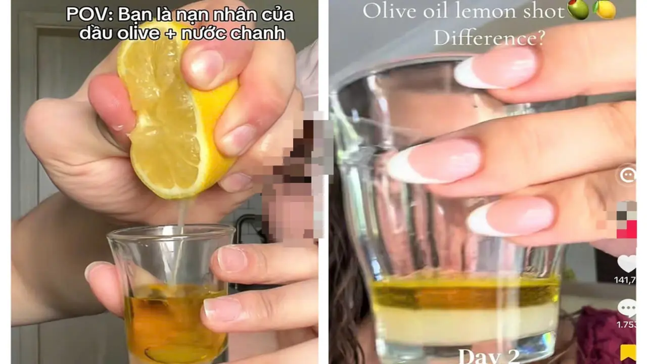 Buồn nôn nhưng vẫn uống dầu ô liu và cốt chanh mỗi sáng: Bác sĩ nói gì về trào lưu triệu view?