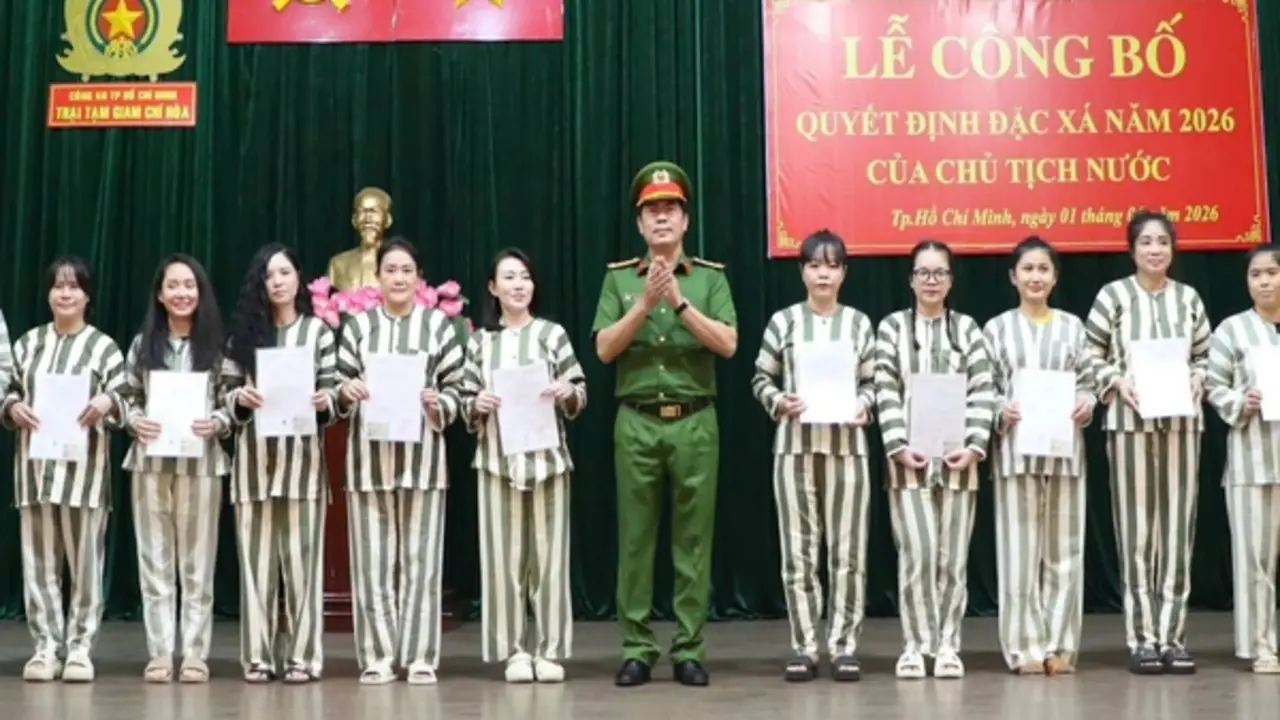 Công an TP.HCM công bố quyết định đặc xá cho 457 phạm nhân