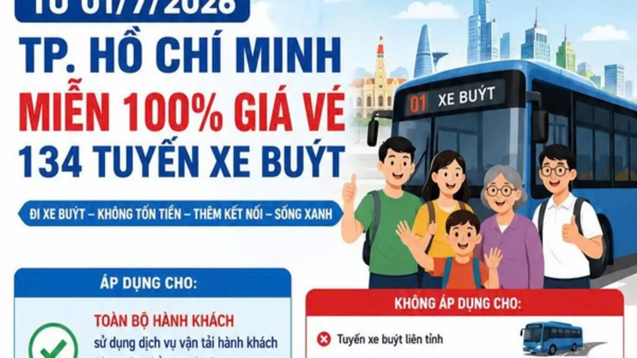 Danh sách hơn 130 tuyến xe buýt người dân TP.HCM đi không mất tiền, từ 1.7