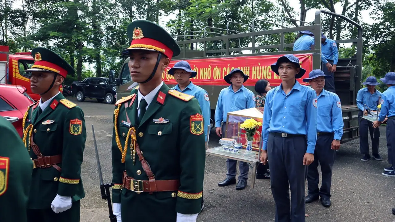Đồng Nai đón 62 hài cốt liệt sĩ từ Campuchia về nước
