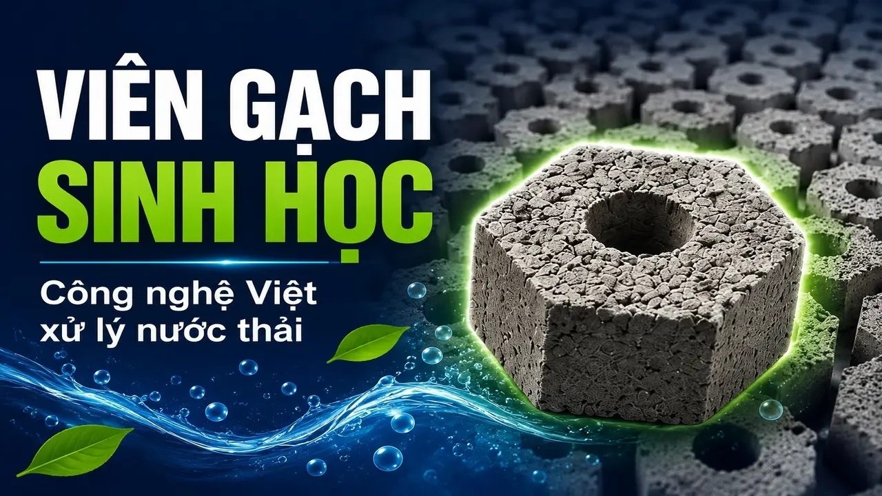 "Gạch sinh học" của nhà khoa học Việt làm sạch nước, rẻ bằng 1/2 hàng nhập