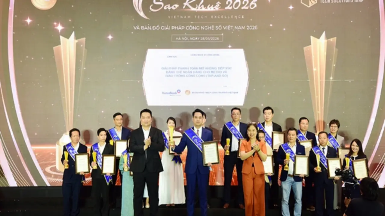 Giải pháp thanh toán thẻ Tap-and-Go tỏa sáng tại Giải thưởng Sao Khuê 2026