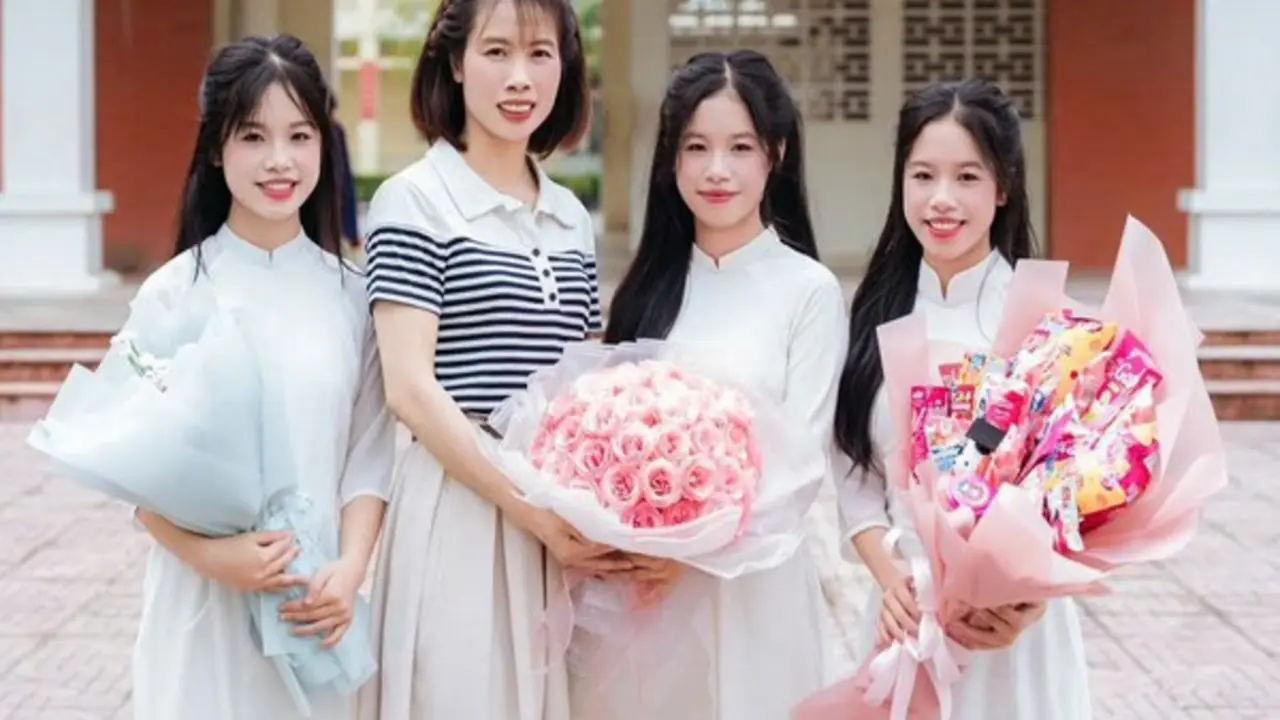 Góa chồng từ năm con lên 3, mẹ tần tảo nuôi 3 con gái sinh ba cùng đỗ trường chuyên danh tiếng