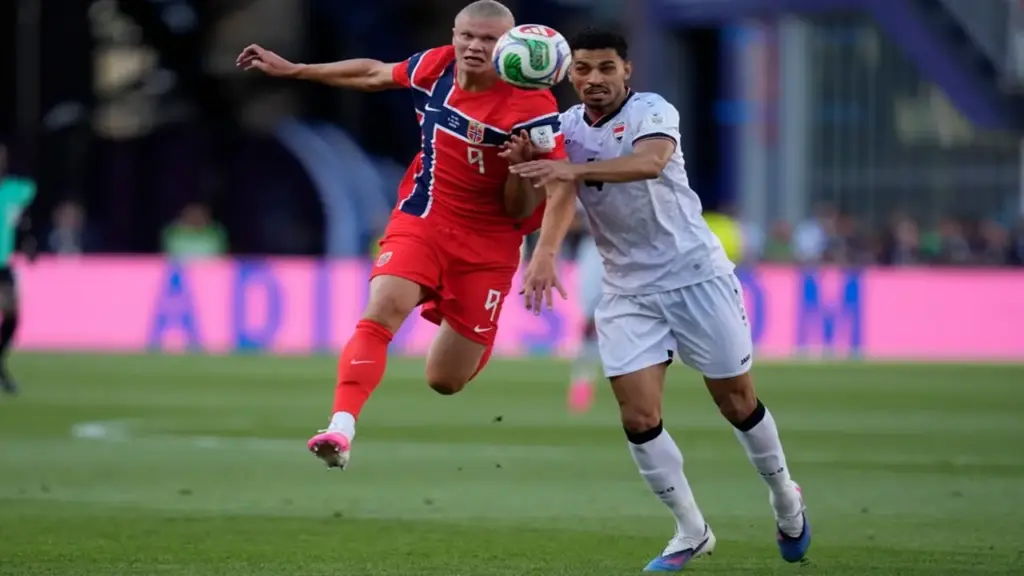 Iraq 0-1 Na Uy (H1): Haaland đệm bóng ghi bàn